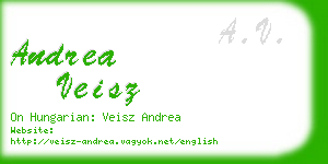 andrea veisz business card